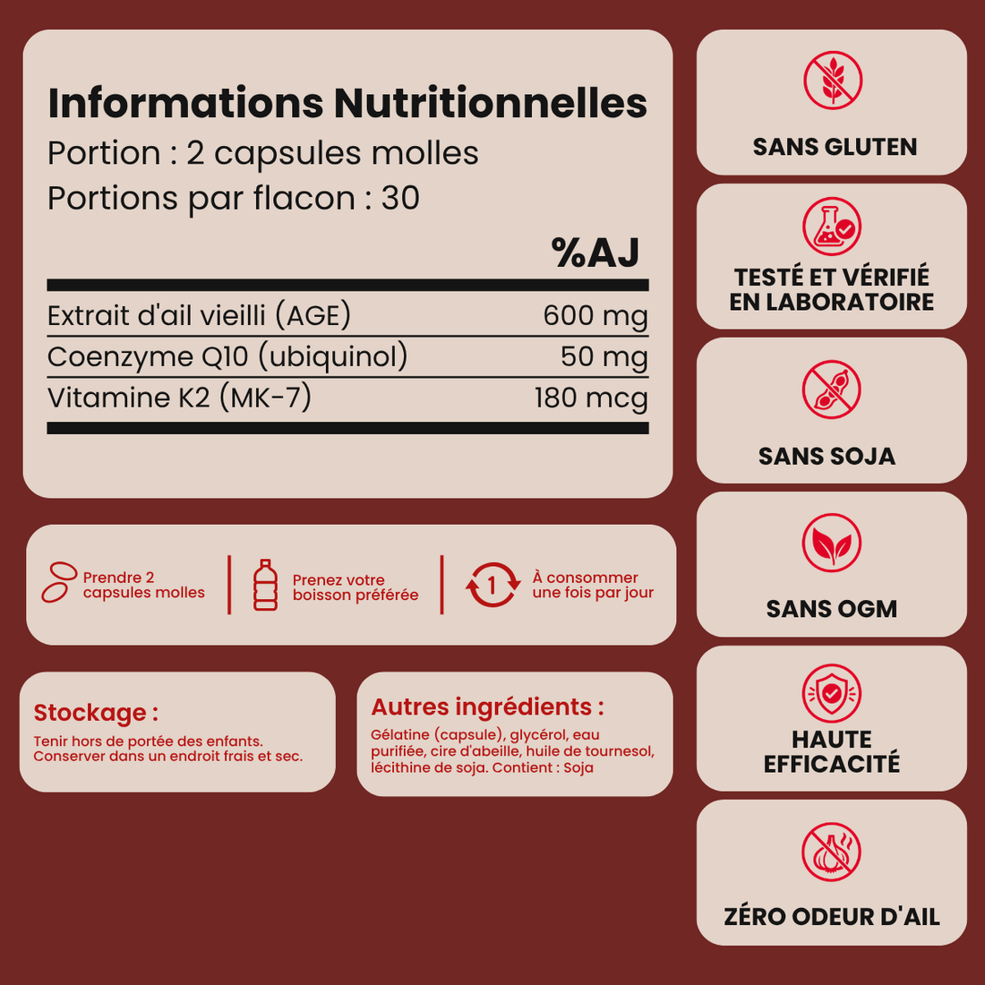 Extrait d'Ail Vieilli 24 Mois - 100% Inodore